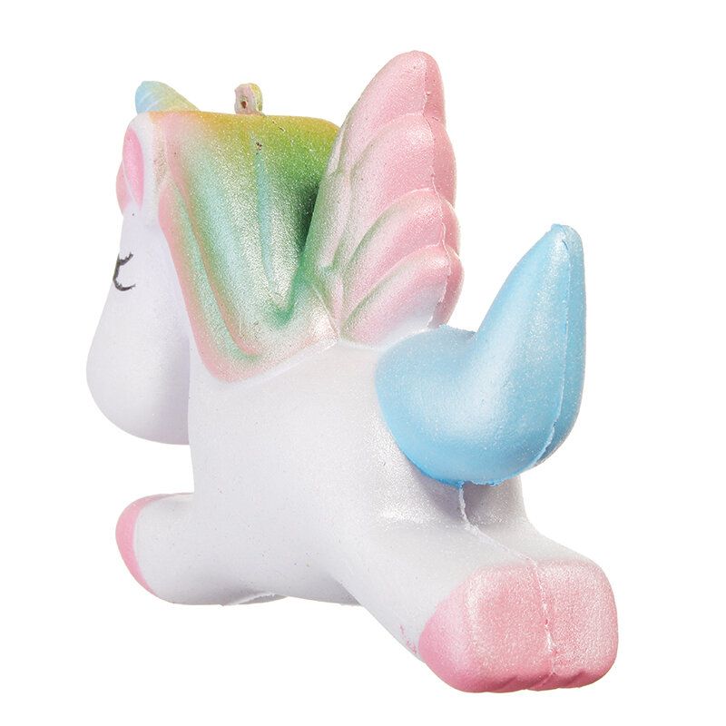 Squishy Unicorn Horse 13 cm Flerfarget Myk Sakte Stigende Søt Kawaii Collection Gavedekor Leketøy