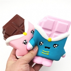 Squishyfun Chocolate Squishy 13 cm Sakte Stigende Med Emballasjesamling Gavedekor Myk Leketøy