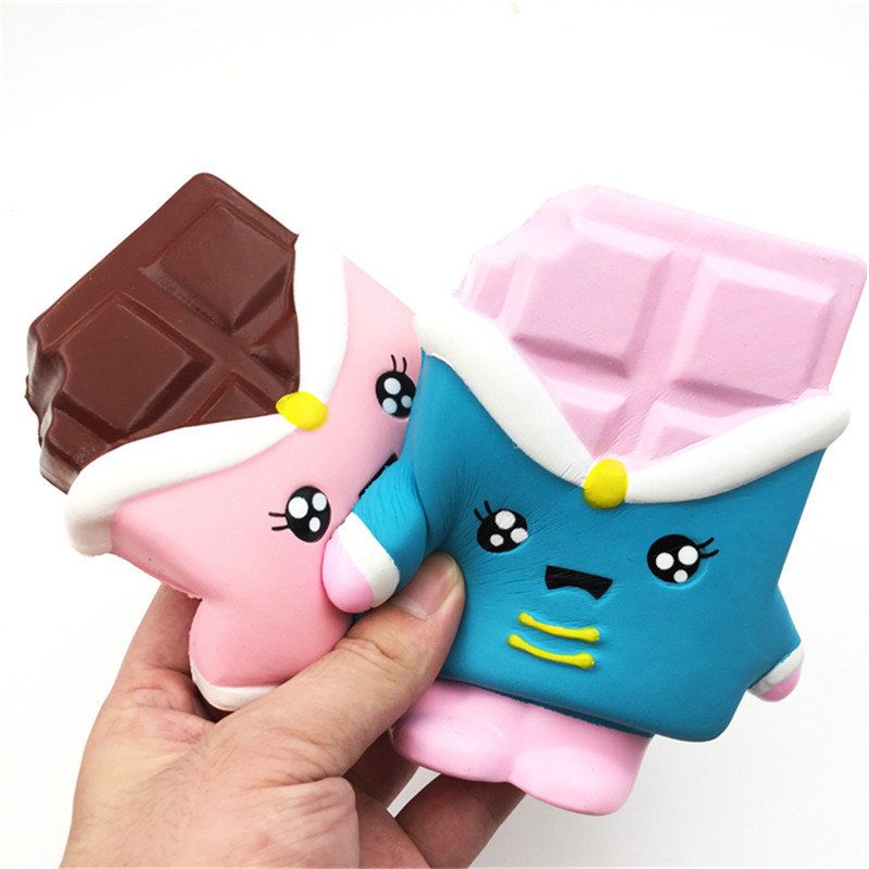 Squishyfun Chocolate Squishy 13 cm Sakte Stigende Med Emballasjesamling Gavedekor Myk Leketøy