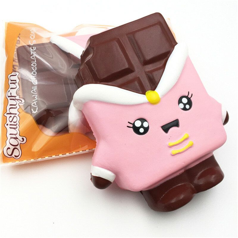 Squishyfun Chocolate Squishy 13 cm Sakte Stigende Med Emballasjesamling Gavedekor Myk Leketøy