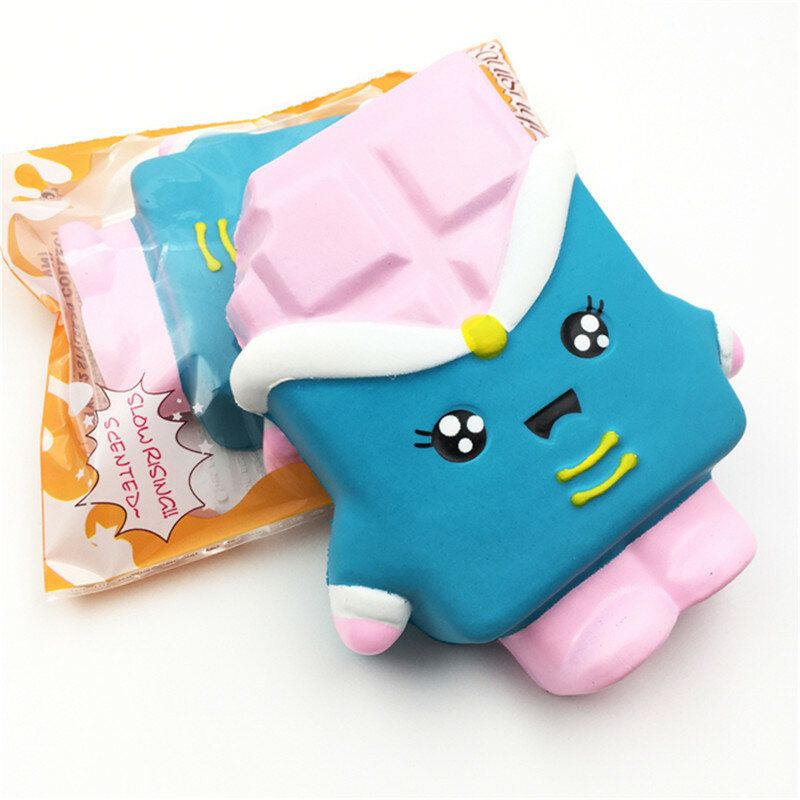 Squishyfun Chocolate Squishy 13 cm Sakte Stigende Med Emballasjesamling Gavedekor Myk Leketøy