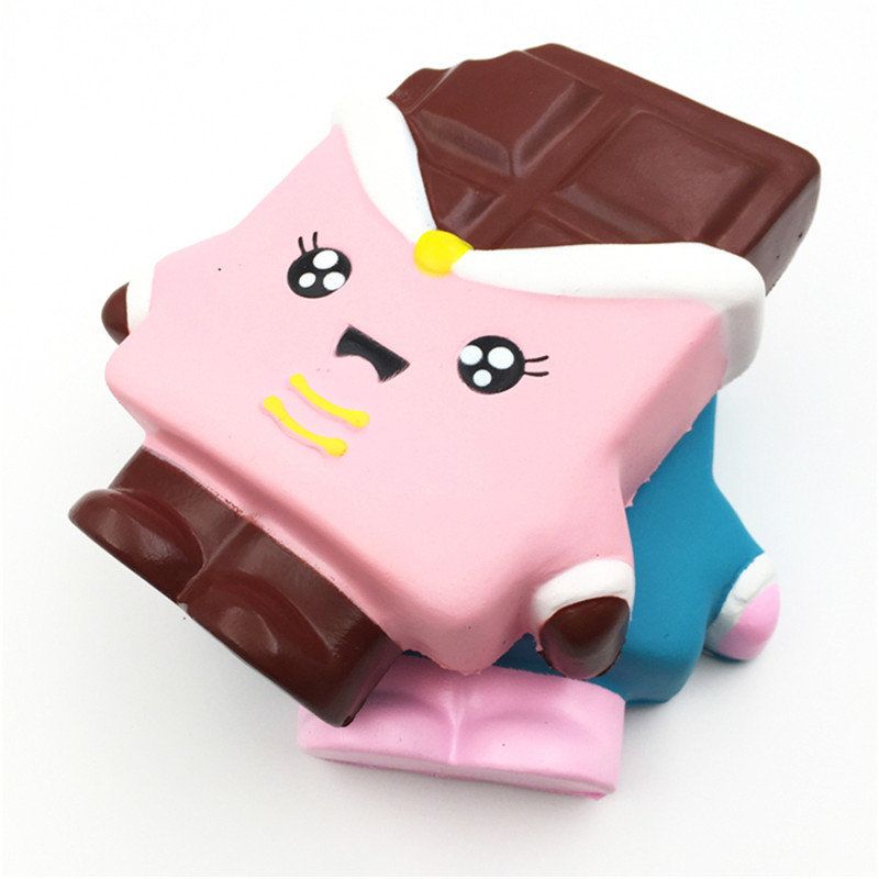 Squishyfun Chocolate Squishy 13 cm Sakte Stigende Med Emballasjesamling Gavedekor Myk Leketøy