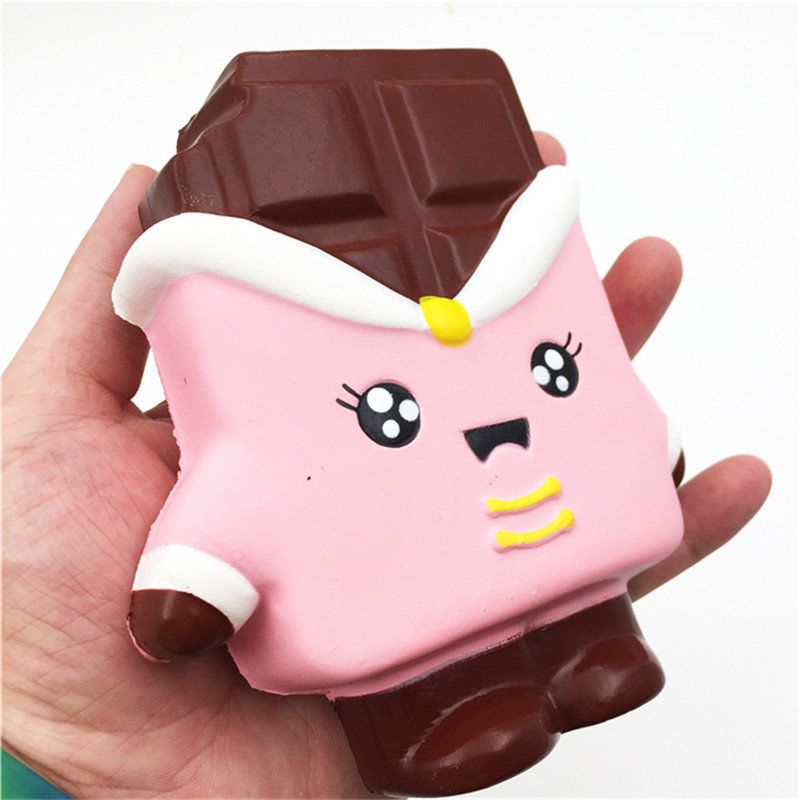 Squishyfun Chocolate Squishy 13 cm Sakte Stigende Med Emballasjesamling Gavedekor Myk Leketøy