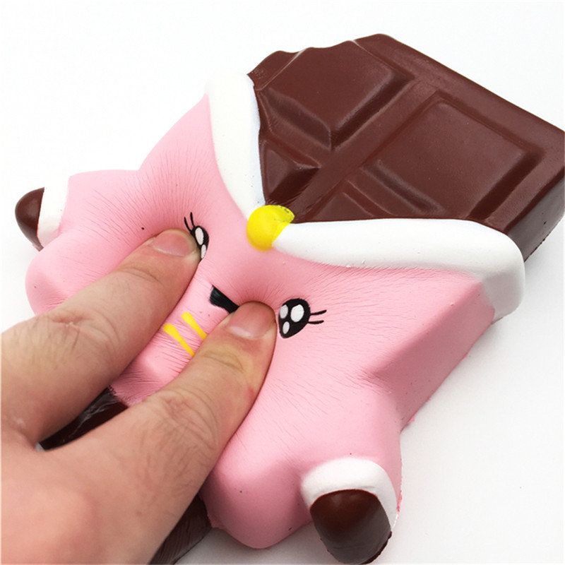 Squishyfun Chocolate Squishy 13 cm Sakte Stigende Med Emballasjesamling Gavedekor Myk Leketøy