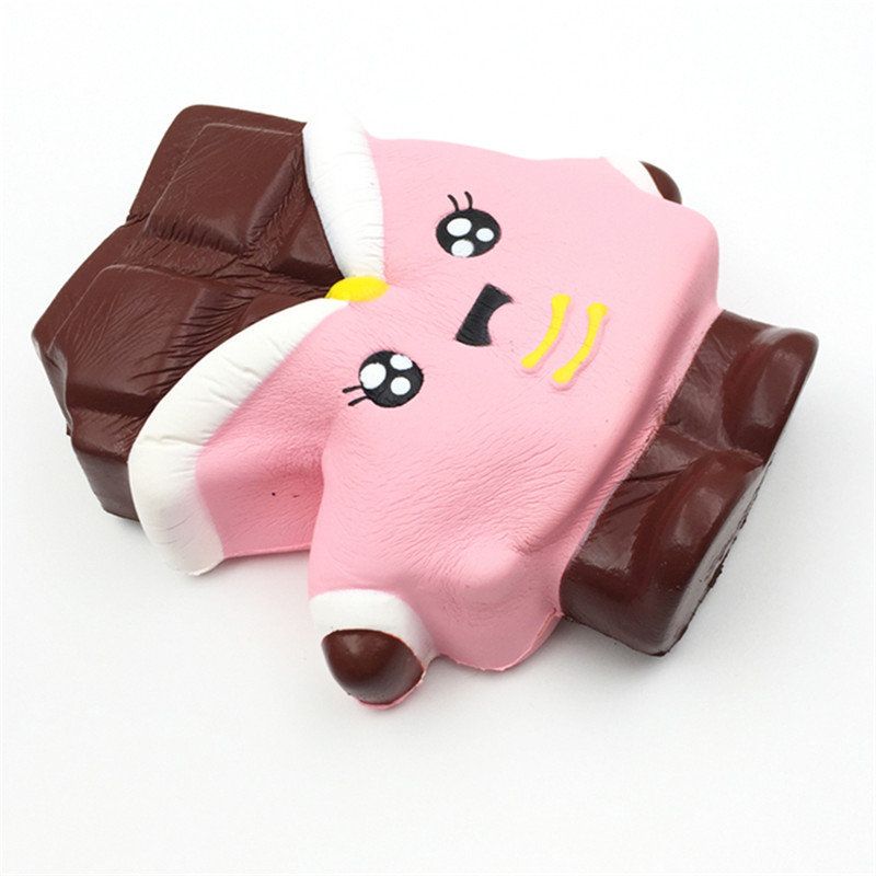 Squishyfun Chocolate Squishy 13 cm Sakte Stigende Med Emballasjesamling Gavedekor Myk Leketøy