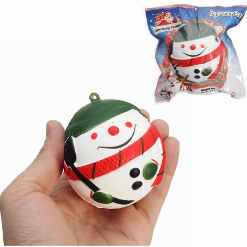 Squishyfun Squishy Snowman Christmas Santa Claus 7 cm Sakte Stigende Med Emballasjesamlingsgave