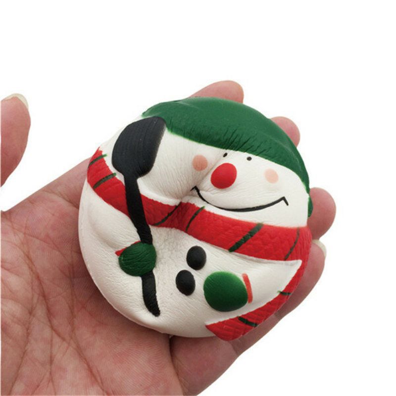 Squishyfun Squishy Snowman Christmas Santa Claus 7 cm Sakte Stigende Med Emballasjesamlingsgave