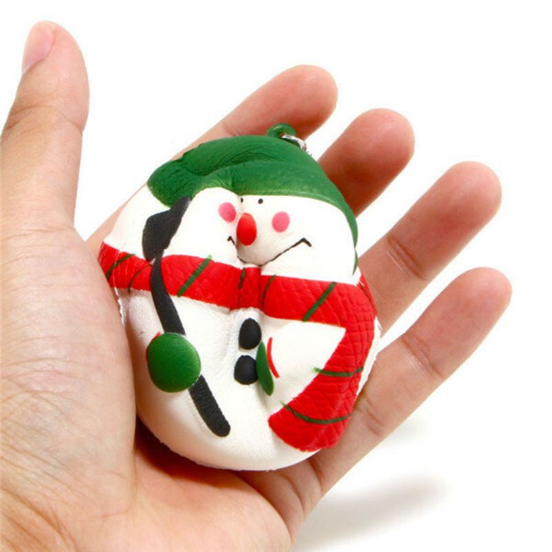 Squishyfun Squishy Snowman Christmas Santa Claus 7 cm Sakte Stigende Med Emballasjesamlingsgave