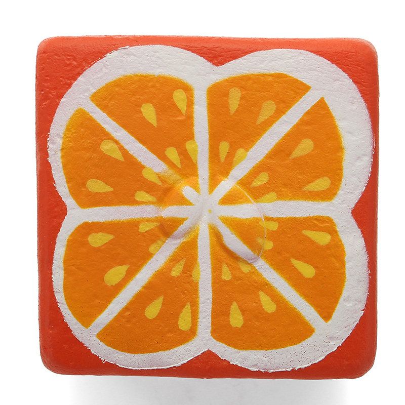 Squishyshop Orange Toast 7.5 cm Brød Squishy Soft Slow Rising Collection Gavedekor Leketøy