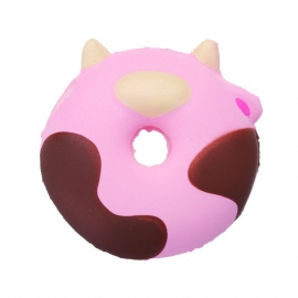 Tegneserie Cow Donut Cake Squishy Slow Rising Collection Gave Myk Leketøy Med Emballasje