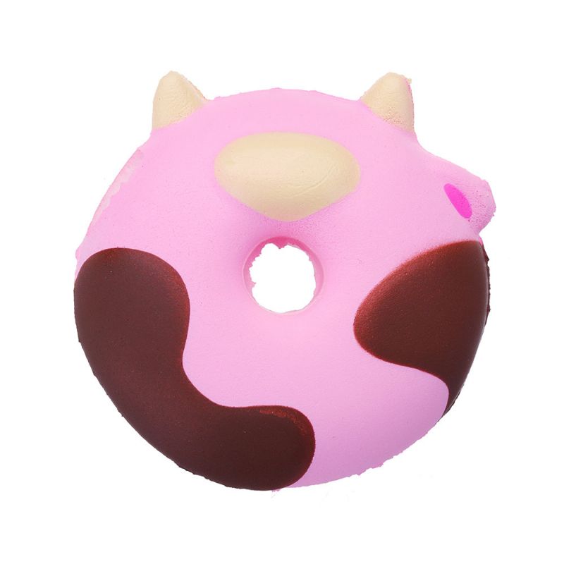 Tegneserie Cow Donut Cake Squishy Slow Rising Collection Gave Myk Leketøy Med Emballasje