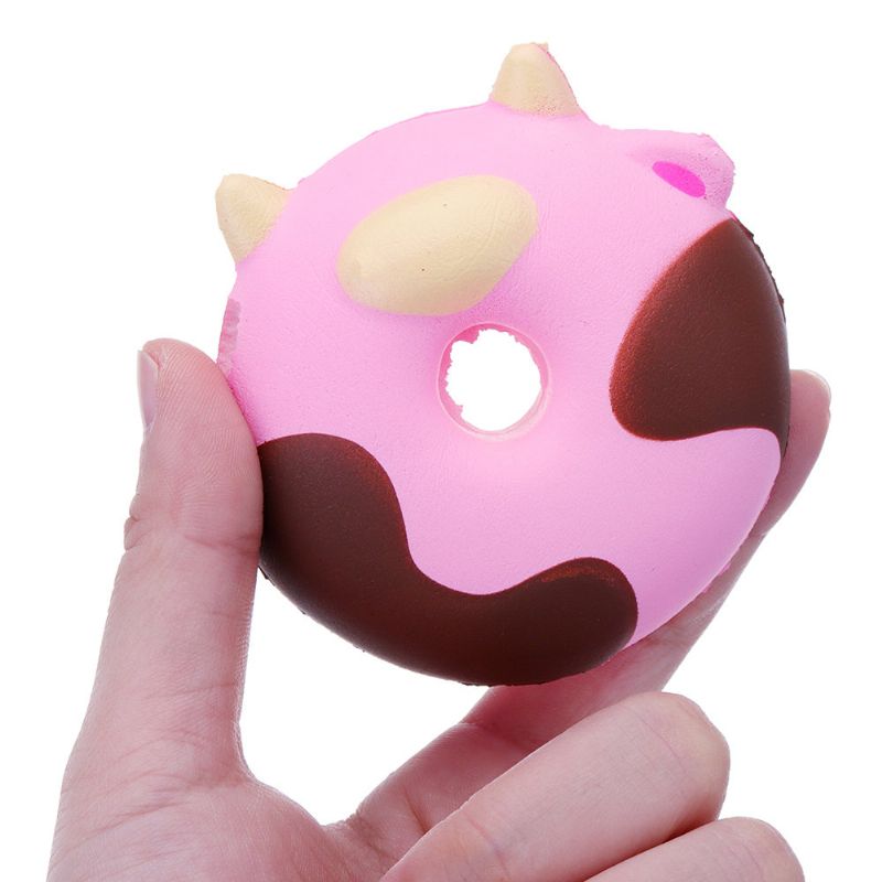 Tegneserie Cow Donut Cake Squishy Slow Rising Collection Gave Myk Leketøy Med Emballasje