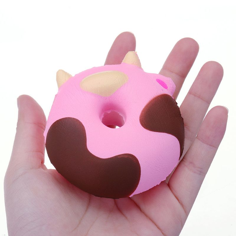 Tegneserie Cow Donut Cake Squishy Slow Rising Collection Gave Myk Leketøy Med Emballasje