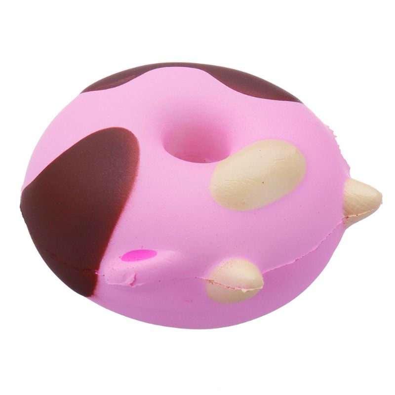 Tegneserie Cow Donut Cake Squishy Slow Rising Collection Gave Myk Leketøy Med Emballasje