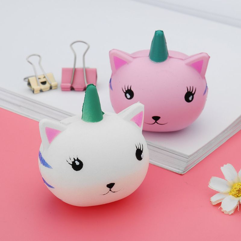 Unicorn Cat Squishy Slow Rising Collection Gavedekor Myk Leketøy