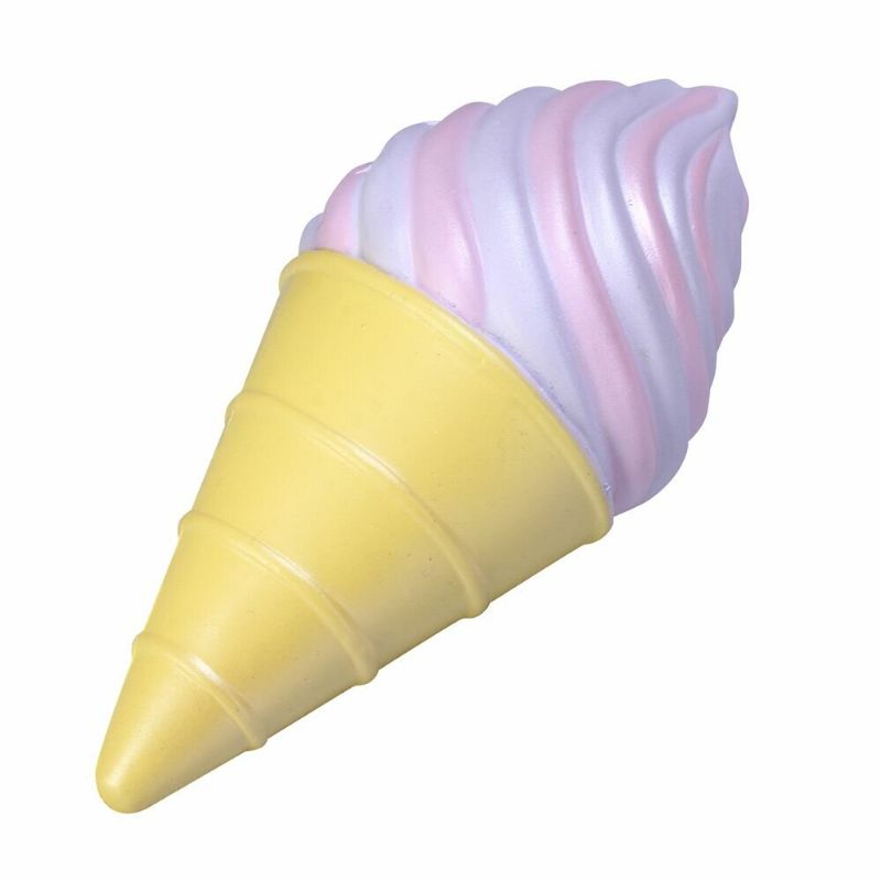 Vlampo Squishy Ice Cream Cone Rosa Hvit Sakte Stigende Originalemballasjesamling Gavedekorleketøy