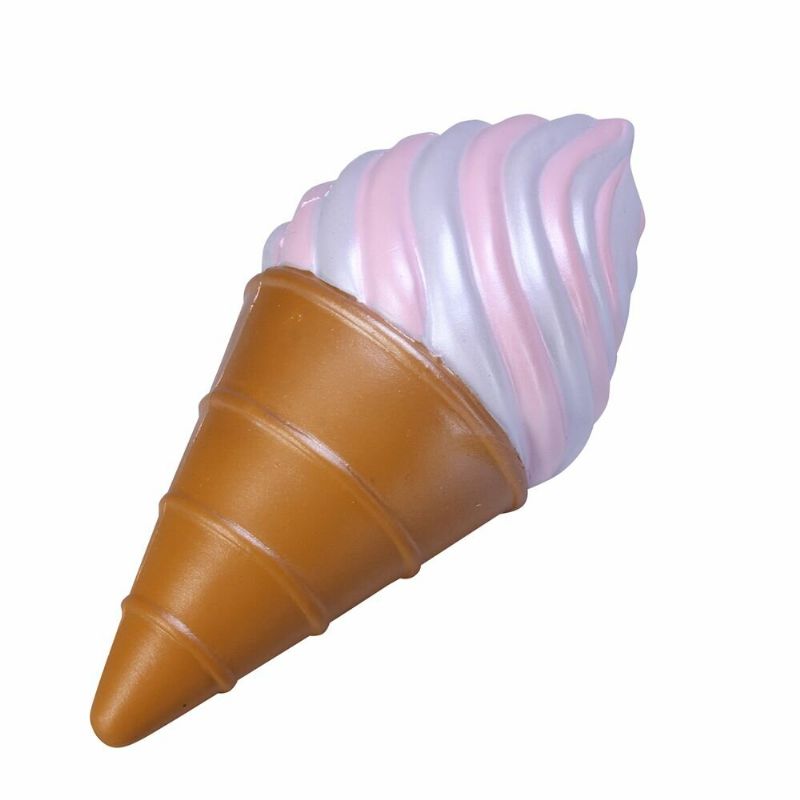 Vlampo Squishy Ice Cream Cone Rosa Hvit Sakte Stigende Originalemballasjesamling Gavedekorleketøy