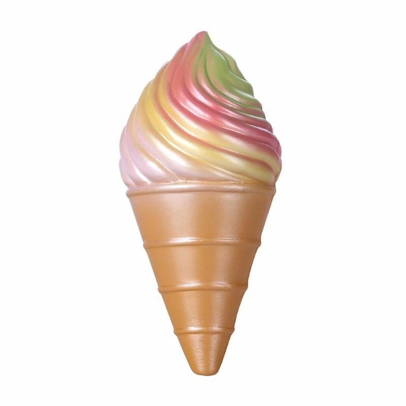 Vlampo Squishy Rainbow Ice Cream Cone Sakte Stigende Originalemballasjesamling Gavedekor Leketøy