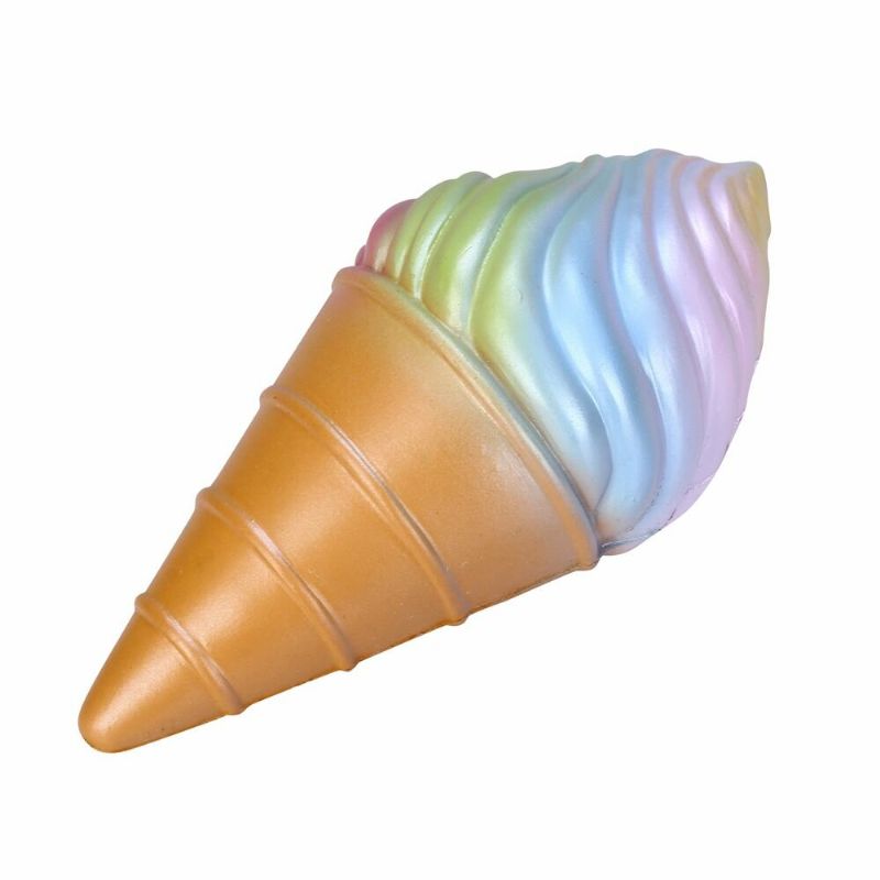 Vlampo Squishy Rainbow Ice Cream Cone Sakte Stigende Originalemballasjesamling Gavedekor Leketøy