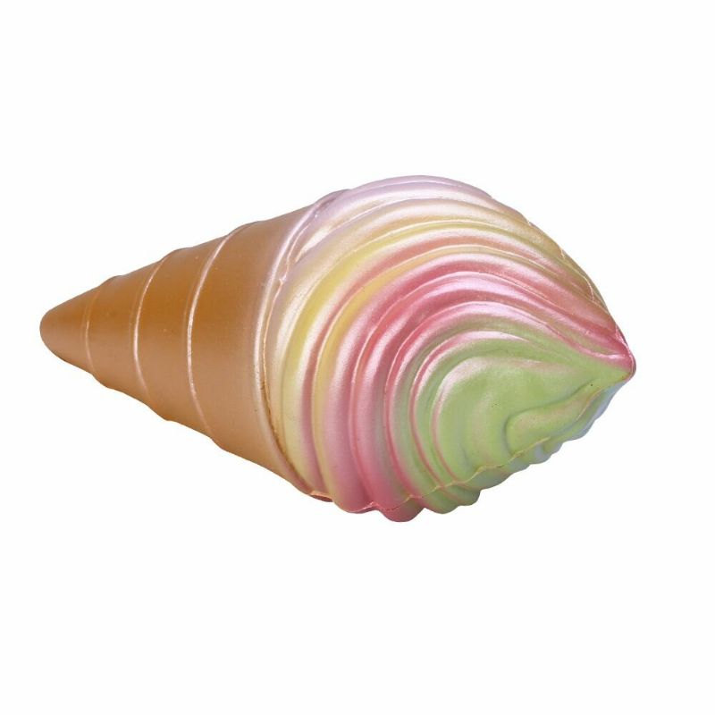 Vlampo Squishy Rainbow Ice Cream Cone Sakte Stigende Originalemballasjesamling Gavedekor Leketøy