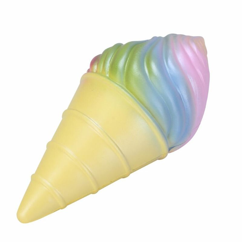 Vlampo Squishy Rainbow Ice Cream Cone Sakte Stigende Originalemballasjesamling Gavedekor Leketøy