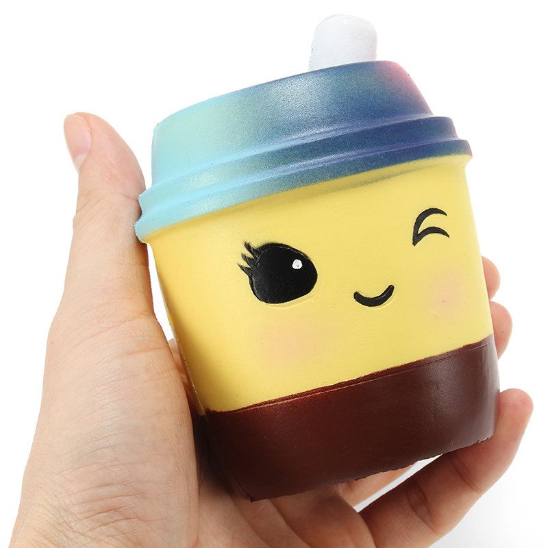 Xinda Squishy Milk Tea Cup 10 cm Myk Sakte Stigende Med Emballasjesamling Gavedekor Leketøy