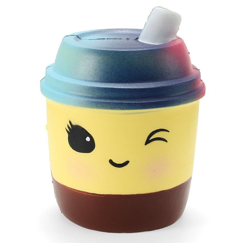 Xinda Squishy Milk Tea Cup 10 cm Myk Sakte Stigende Med Emballasjesamling Gavedekor Leketøy