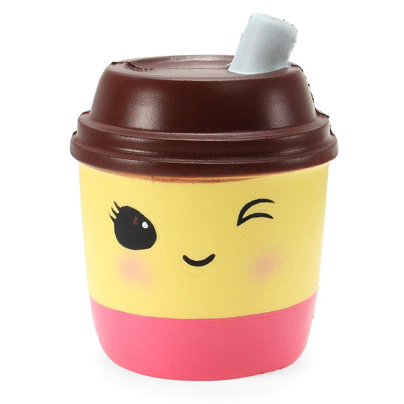 Xinda Squishy Milk Tea Cup 10 cm Myk Sakte Stigende Med Emballasjesamling Gavedekor Leketøy