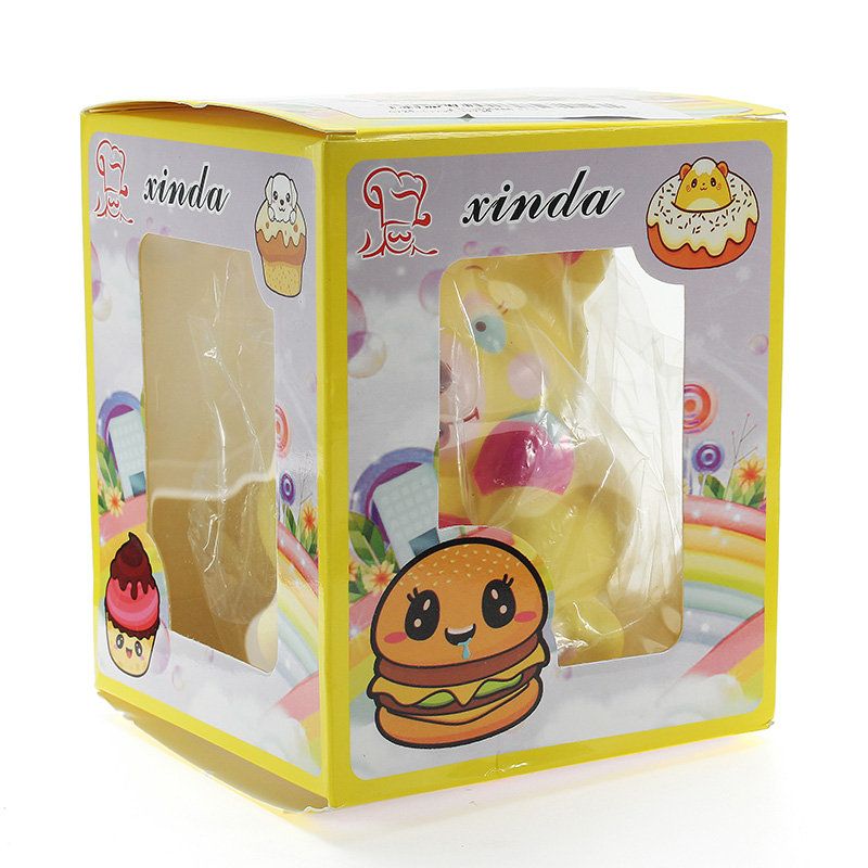 Xinda Squishy Strawberry Bear Holder Honningkrukke 12 cm Sakte Stigende Med Emballasjesamling Gaveleke