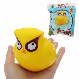 Yellow Owl Squishy Slow Rising Collection Gave Myk Leketøy Med Emballasje