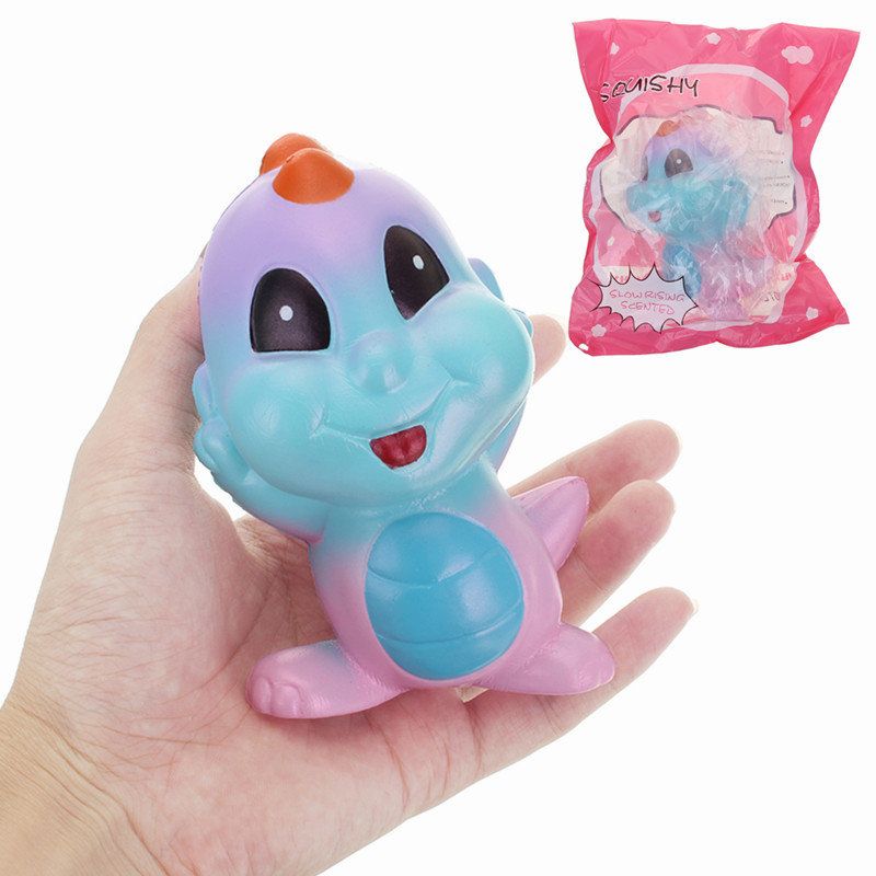 Yunxin Squishy Dinosaur Baby Skinnende Søt Sakte Stigende Med Emballasje Samling Gave Dekor Leke