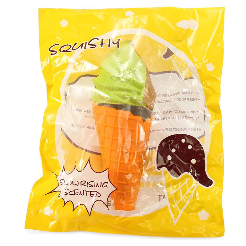 Yunxin Squishy Iskrem 18 cm Sakte Stigende Med Emballasjesamling Gavedekor Mykklemeleke