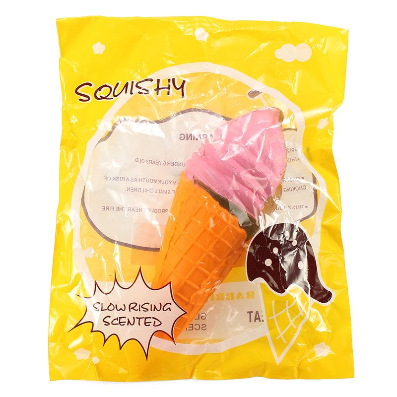 Yunxin Squishy Iskrem 18 cm Sakte Stigende Med Emballasjesamling Gavedekor Mykklemeleke