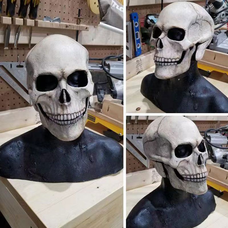 2023 Halloween Full Head Skull Mask Personlighet Holiday Skrekk Dekorasjonsmaske