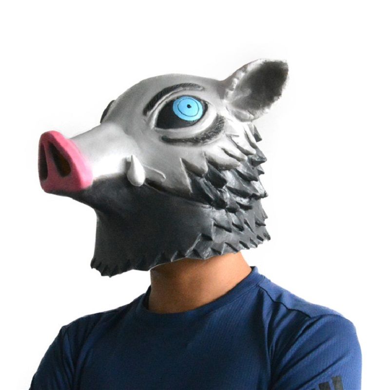 Anime Demon Slayer Kimetsu No Yaiba Hashibira Inosuke Pig Mask Halloween Costuem Cosplay For Voksen