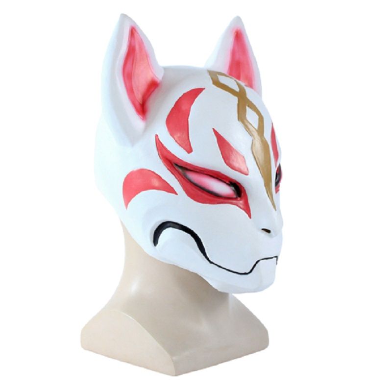 Fox Drift Mask Fortnite Hjelm Ansikt Fox Halloween Kostymetilbehør