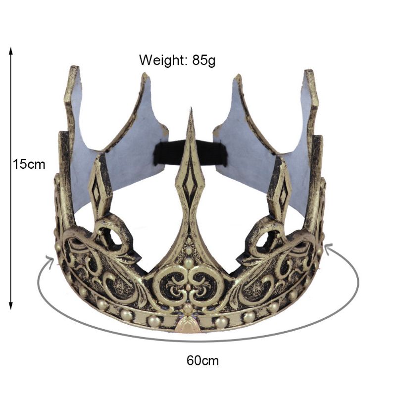 Halloween Crown Foreign Trade Dress Up Pu-skum 3d Myk Middelalderkonge Krone Hodeplagg Scene Performance Rekvisitter