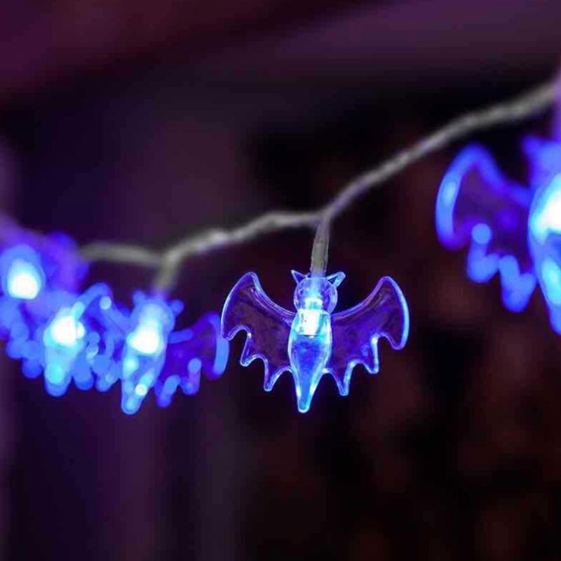 Halloween Flaggermus 20 Led-lysstreng Ghost Festival Thriller Party String Light Bar Courtyard Dekorative Lights