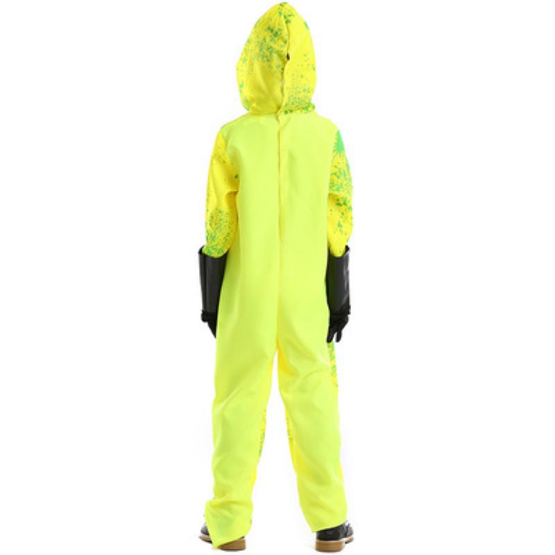 Halloween Horror Jumpsuit Biohazard Beskyttende Klær Splash Print Nøytral Dress Up Zombie