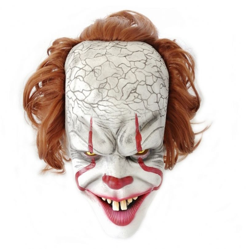 Halloween Klovne Maske Kostyme Rekvisita Skremmende Joker Cosplay Dekorasjoner Stephen Fest Dekorasjon Rekvisitt