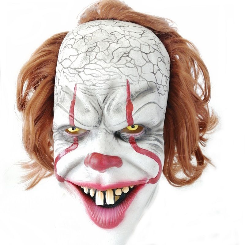 Halloween Klovne Maske Kostyme Rekvisita Skremmende Joker Cosplay Dekorasjoner Stephen Fest Dekorasjon Rekvisitt