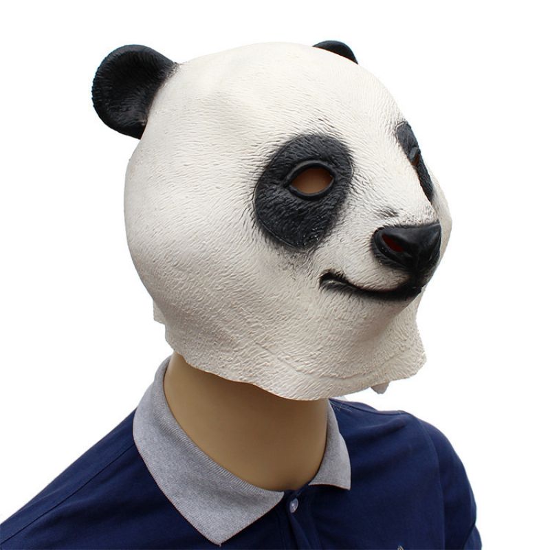 Halloween New Holiday Party Supplies Animal Latex Mask Giant Panda 37*32*27