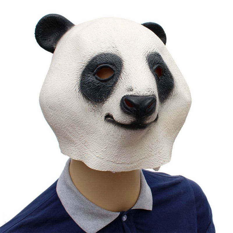 Halloween New Holiday Party Supplies Animal Latex Mask Giant Panda 37*32*27