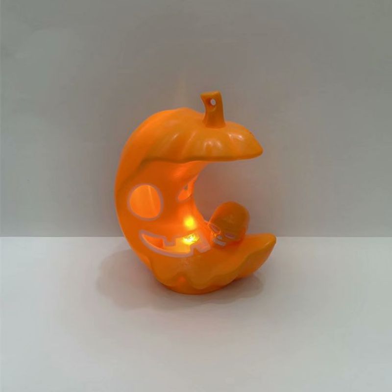 Halloween New Pumpkin Moon Light Ghost Festival Produkt Led Elektronisk Lysende Stearinlys Dekorasjon Rekvisitter Liten Gave