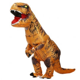 Hot T Rex Oppblåsbar Dinosaur Kostymefest Cosplay-kostymer Fancy Maskot Anime Halloween-kostyme For Voksne Barn Dino Cartoon