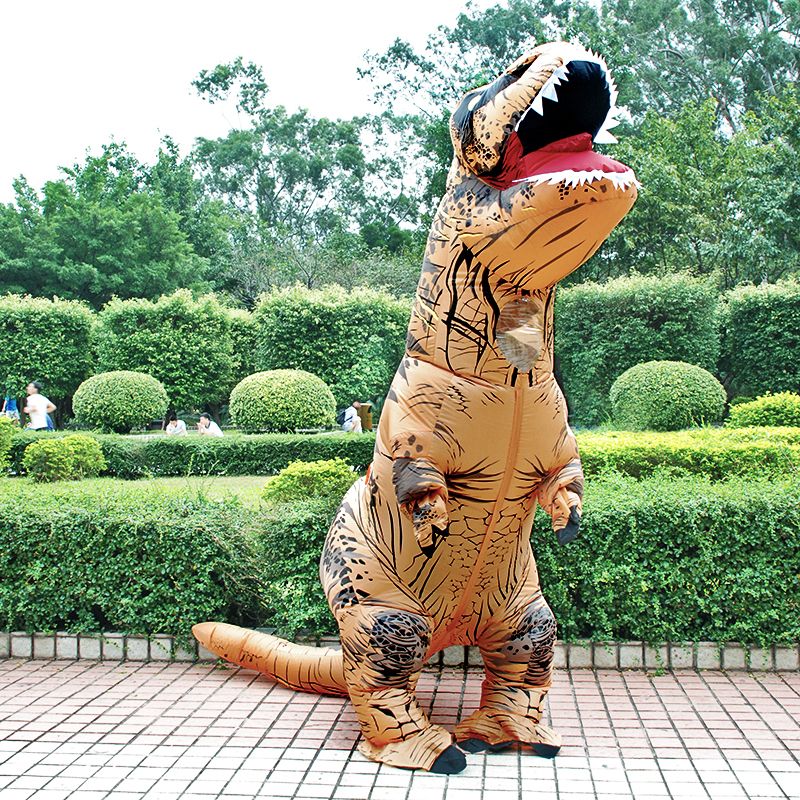 Hot T Rex Oppblåsbar Dinosaur Kostymefest Cosplay-kostymer Fancy Maskot Anime Halloween-kostyme For Voksne Barn Dino Cartoon