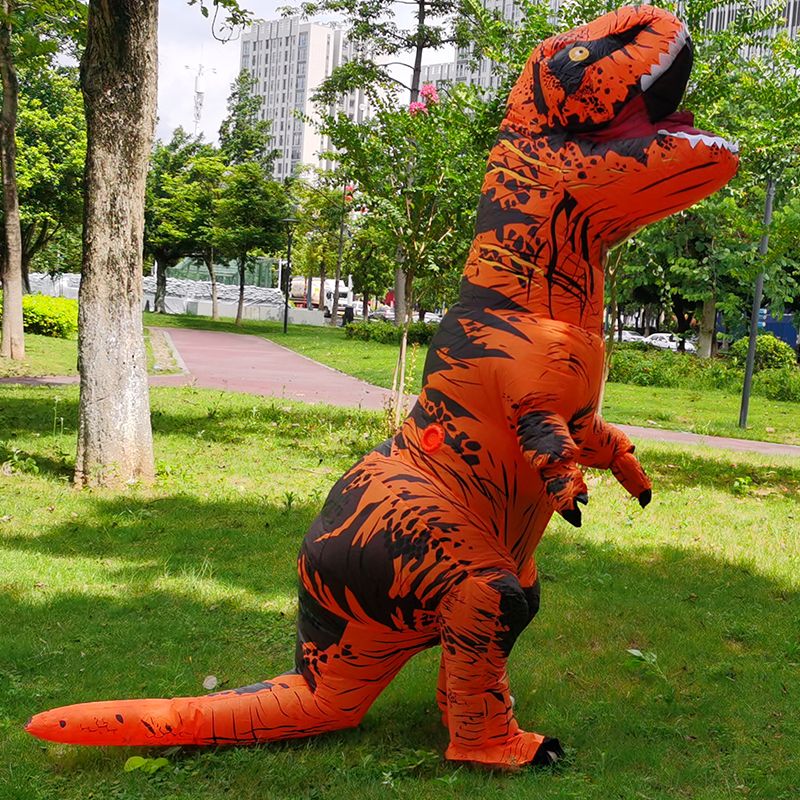 Hot T Rex Oppblåsbar Dinosaur Kostymefest Cosplay-kostymer Fancy Maskot Anime Halloween-kostyme For Voksne Barn Dino Cartoon