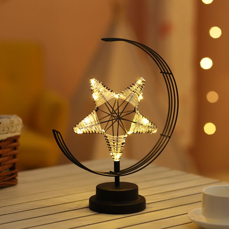 Ins Eksplosjonsmodell Nordic Led Girl Heart Star Smijern Nattlys Bursdagsmodellering Dekorativ Lampe