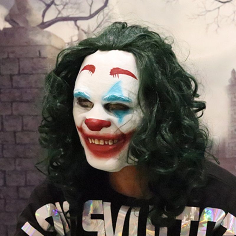 Joker Mask Todd Phillips Film Joaquin Phoenix Cosplay Halloween-kostyme Skremmende Klovnemaske