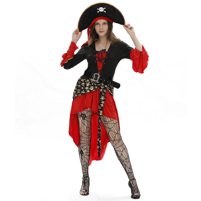 Kvinners Halloween Sexy Pirate Costume Cosplay Rollespill Uniform